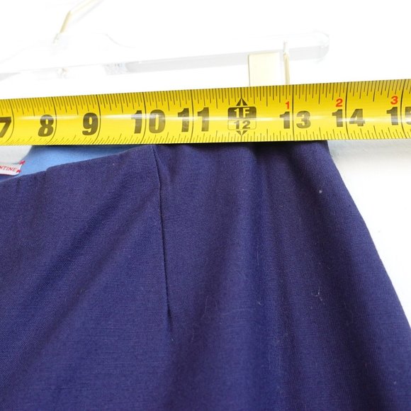 FRANCES VALENTINE Pants Womens Size 4 Blue Cotton Dress Navy Trouser 26x25‎ - Picture 4 of 11